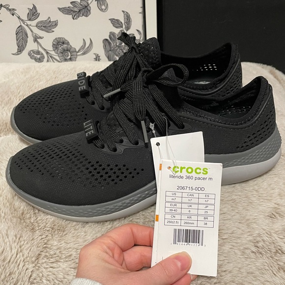 Crocs LiteRide™ 360 Pacer in Black/Slate Grey Size 7 Men - Picture 10 of 12